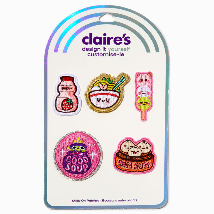 Cute Asian Food Stick-On Patches - 5 Pack,