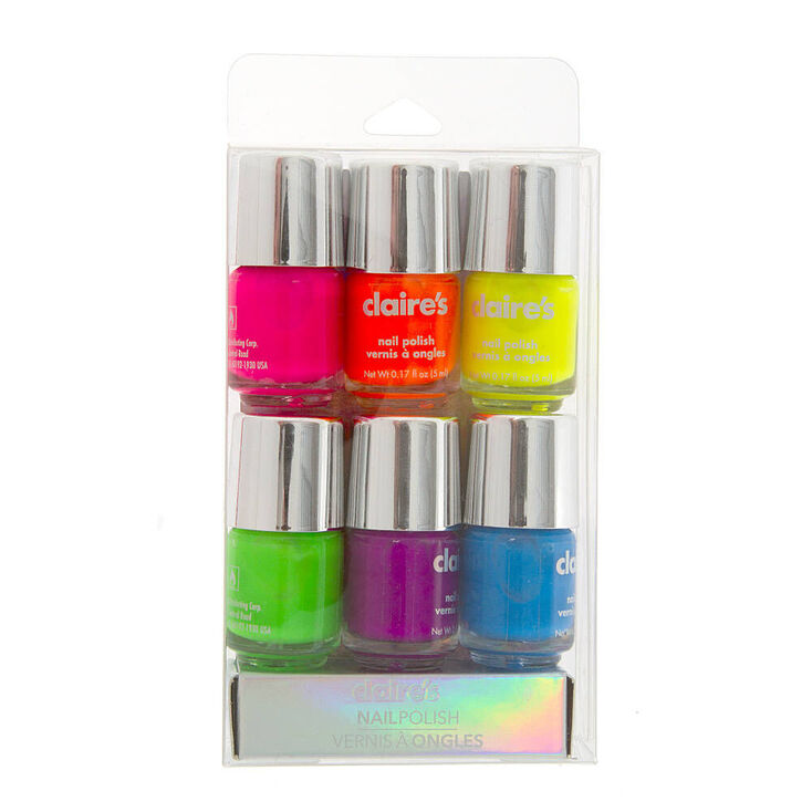 Neon Nail Polish Set - 6 Pack,