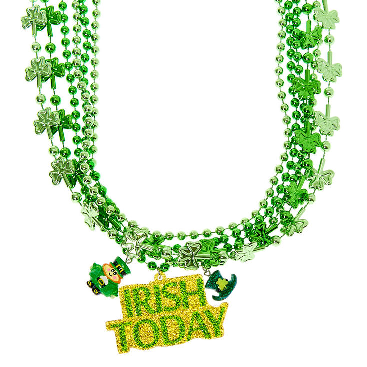 Shamrock Beaded Necklaces - 6 Pack | Claire's US