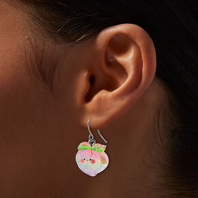 Sparkle Peach Drop Earrings,