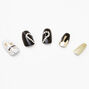 Birthday Girl Coffin Faux Nail Set - Black, 24 Pack,