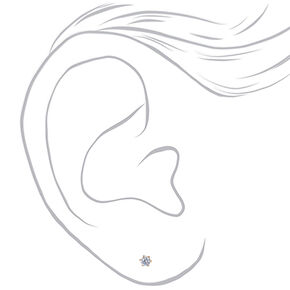 C LUXE by Claire&#39;s 18kt Gold Plated Cubic Zirconia 3mm Round Stud Earrings,