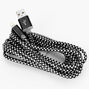 Black Checkered USB 10FT Charging Cord,