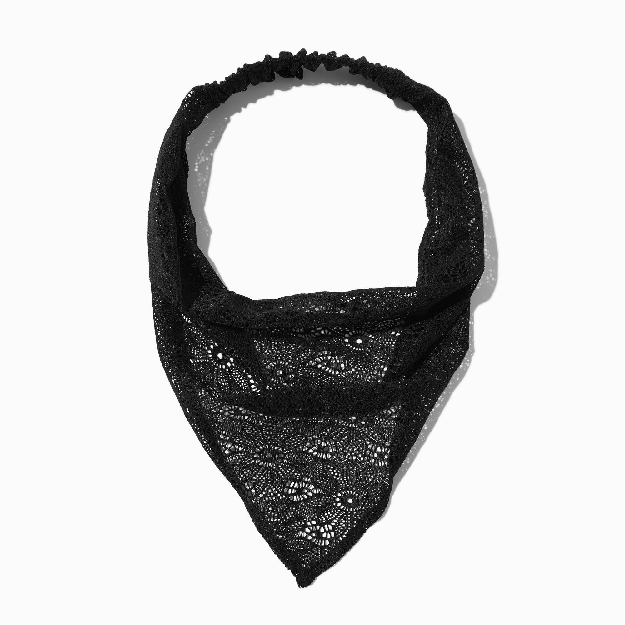 View Claires Floral Lace Head Scarf Black information