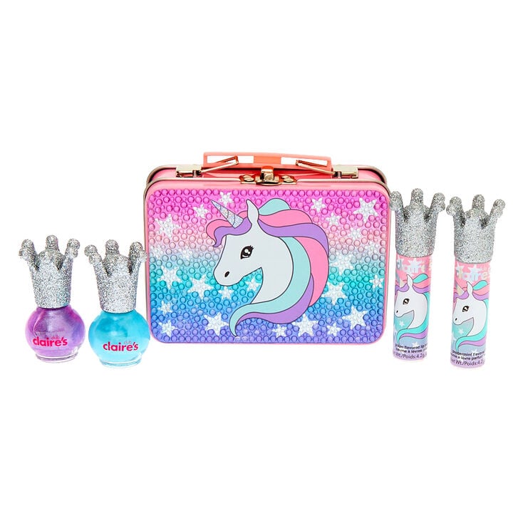 Claire&#39;s Club Miss Glitter the Unicorn Makeup &amp; Tin Set - 4 Pack,