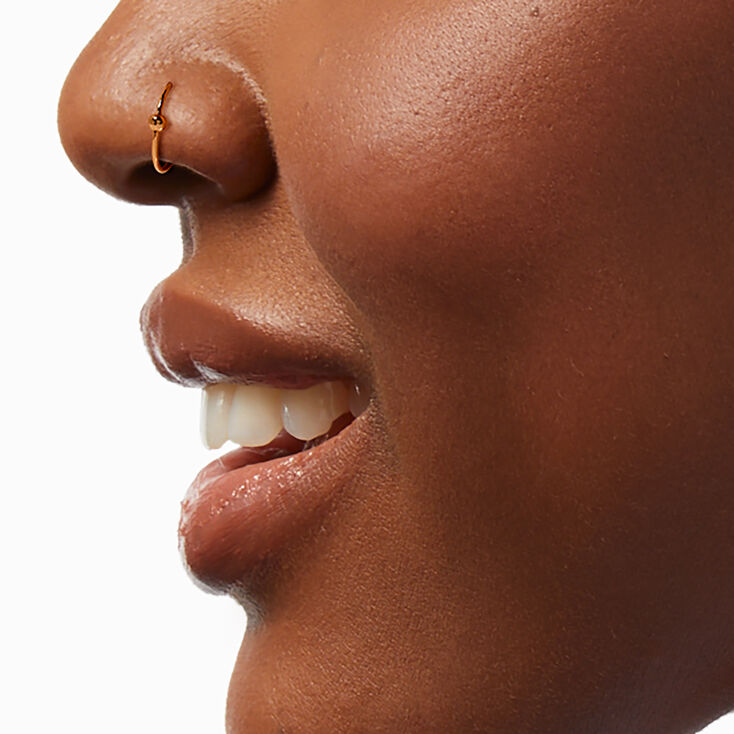 22G Mixed Metal Sterling Silver Nose Studs &amp; Hoop - 12 Pack,