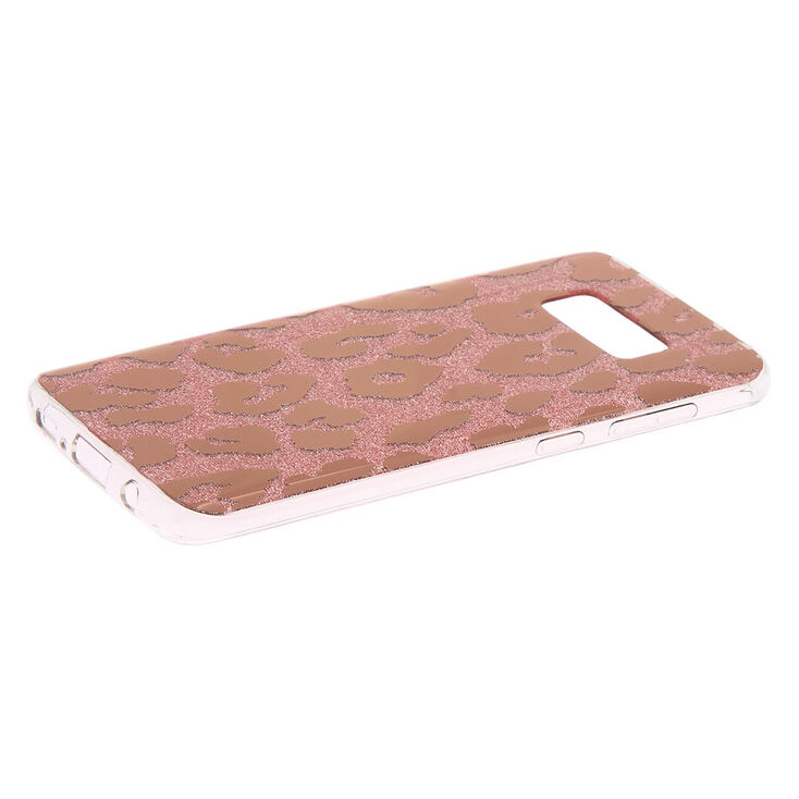 Glitter Leopard Print Phone Case - Fits Samsung Galaxy S8,