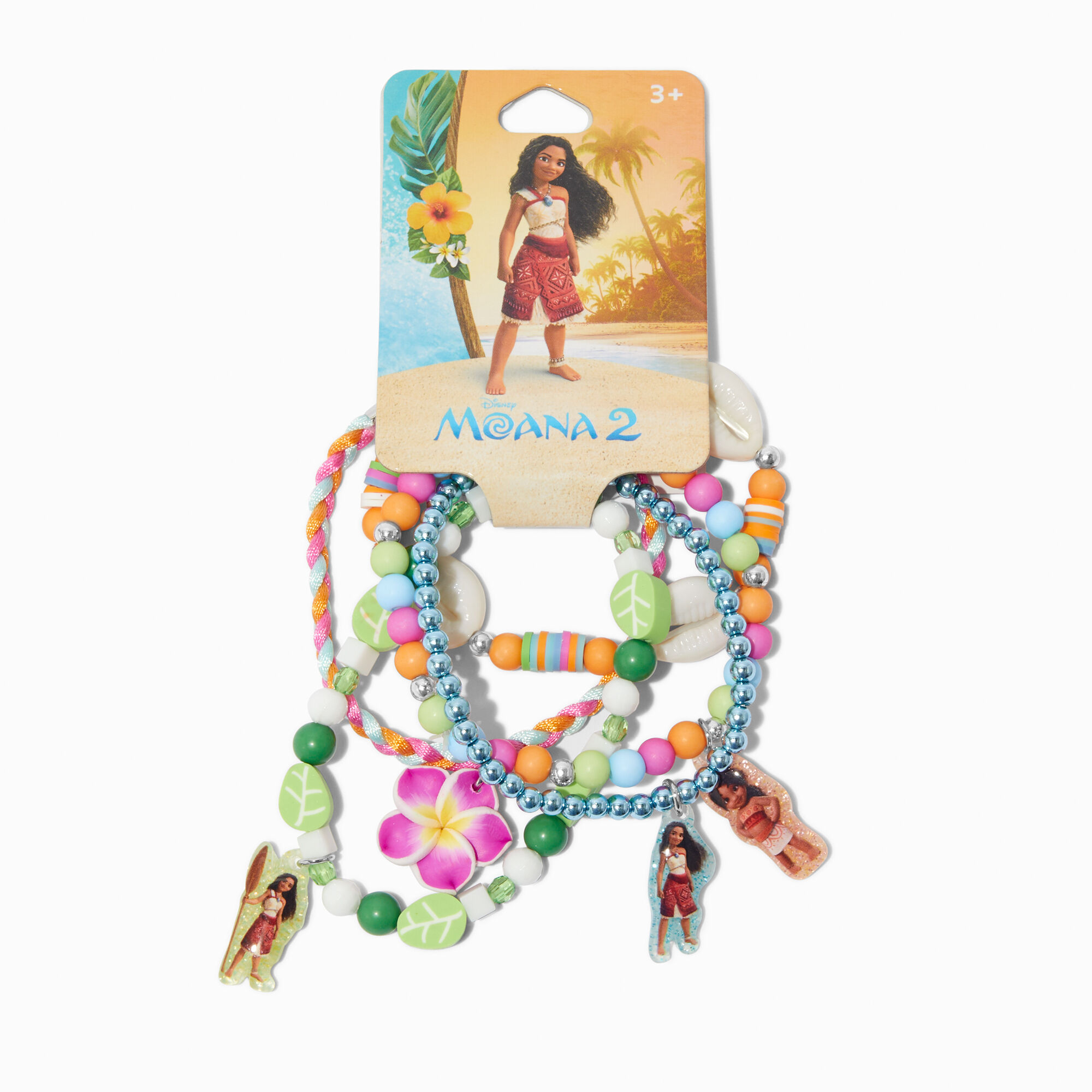 Disney Moana 2 Beaded Stretch Bracelets - 5 Pack,