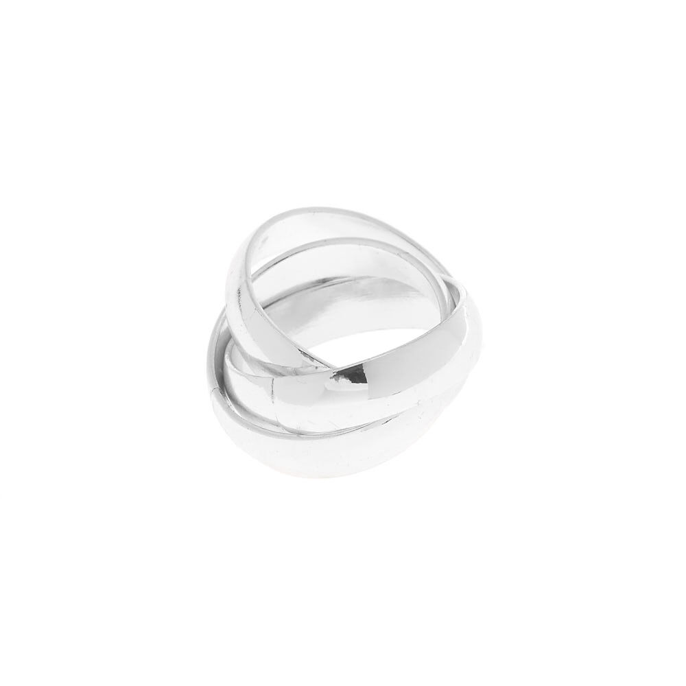 Silver Triple Criss Cross Ring,