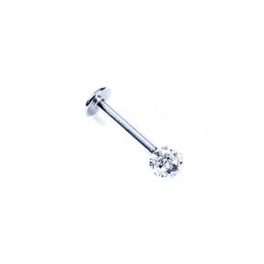 Silver 16G Fireball Tragus Stud Earring,