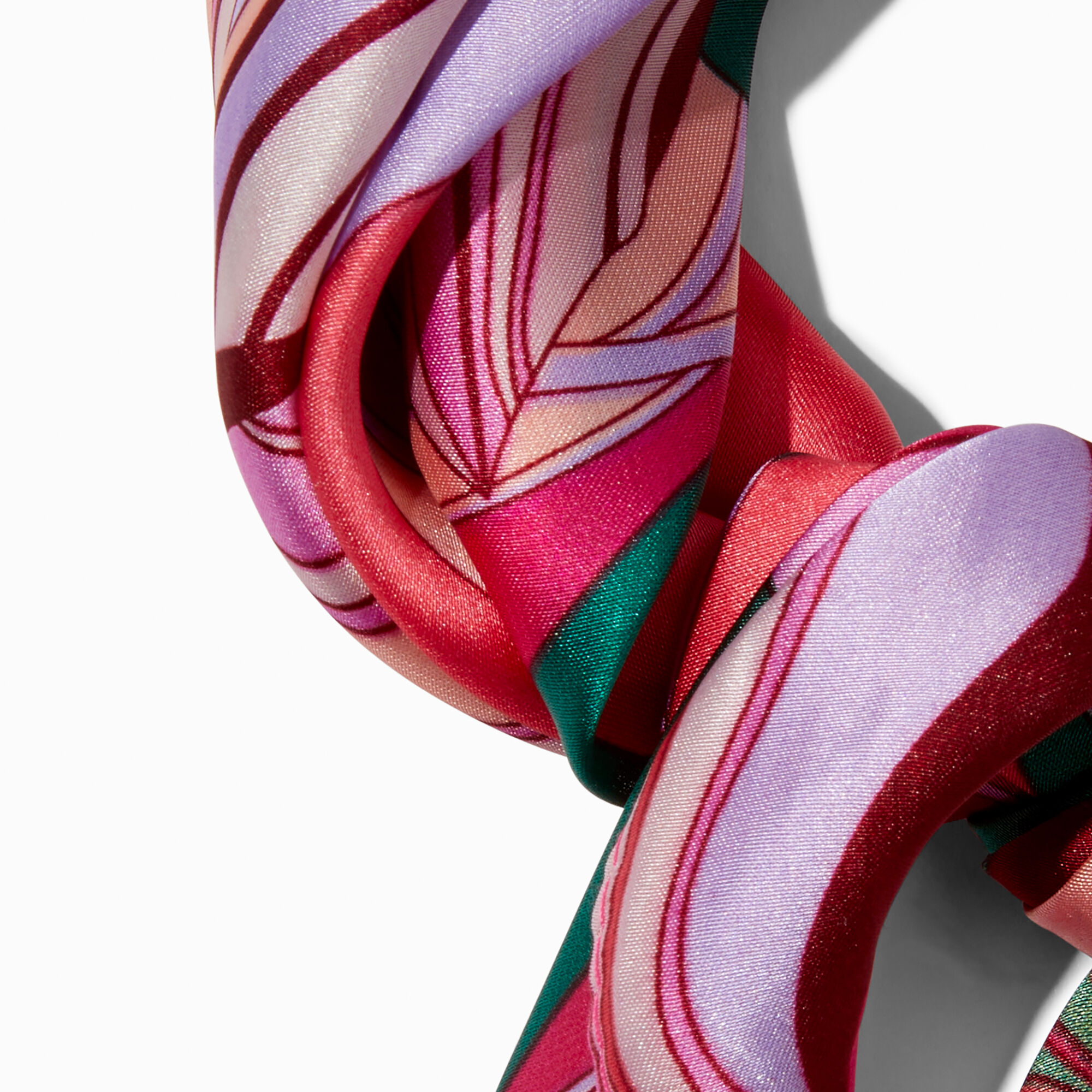 Bandeau soyeux palmier tropical rose,