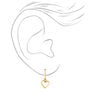 C LUXE by Claire&#39;s 18k Yellow Gold Plated 1&#39;&#39; Open Heart Drop Earrings,