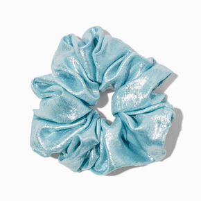 Giant Satin Light Blue Hair Scrunchie,