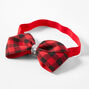 Claire&#39;s Club Black &amp; Red Plaid Elastic Headwrap,