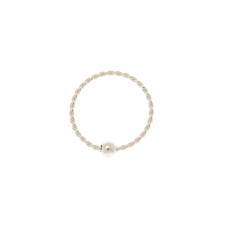 Sterling Silver 22G Twist Nose Ring,