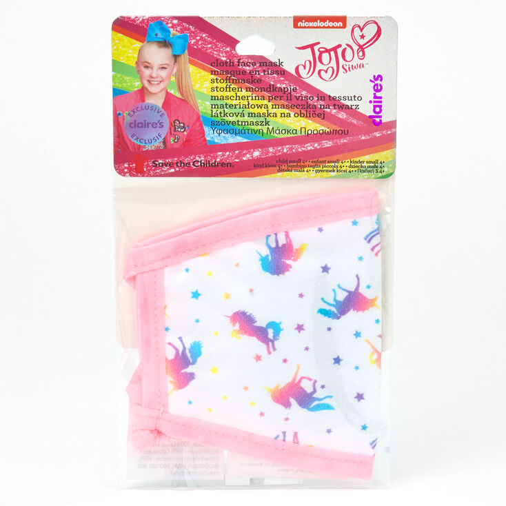 JoJo Siwa&trade; Unicorn Print Cloth Face Mask &ndash; Adjustable,