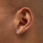 Silver-tone Crystal Cross Mixed Stud Earrings Set - 9 Pack,