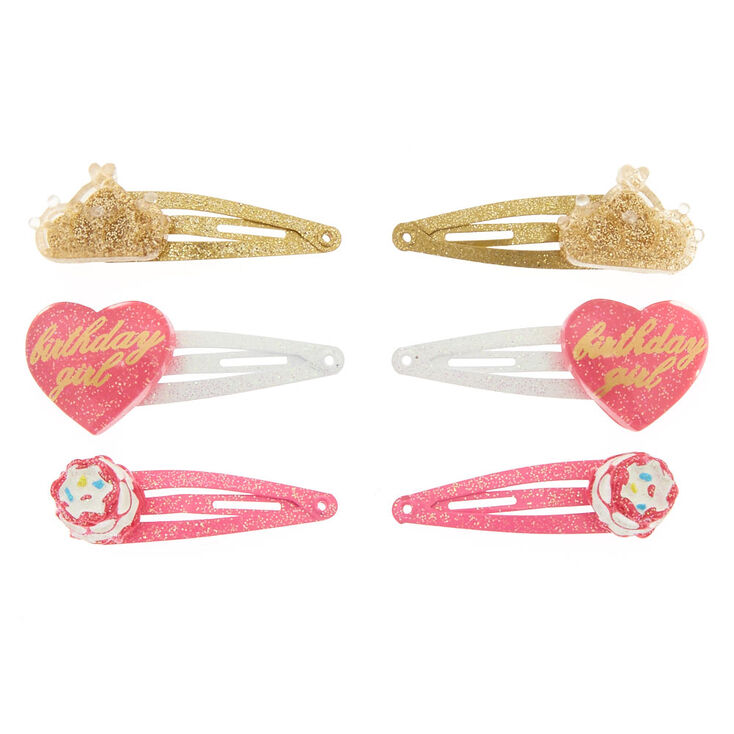 Parure de 6&nbsp;barrettes Birthday Girl pour enfants,