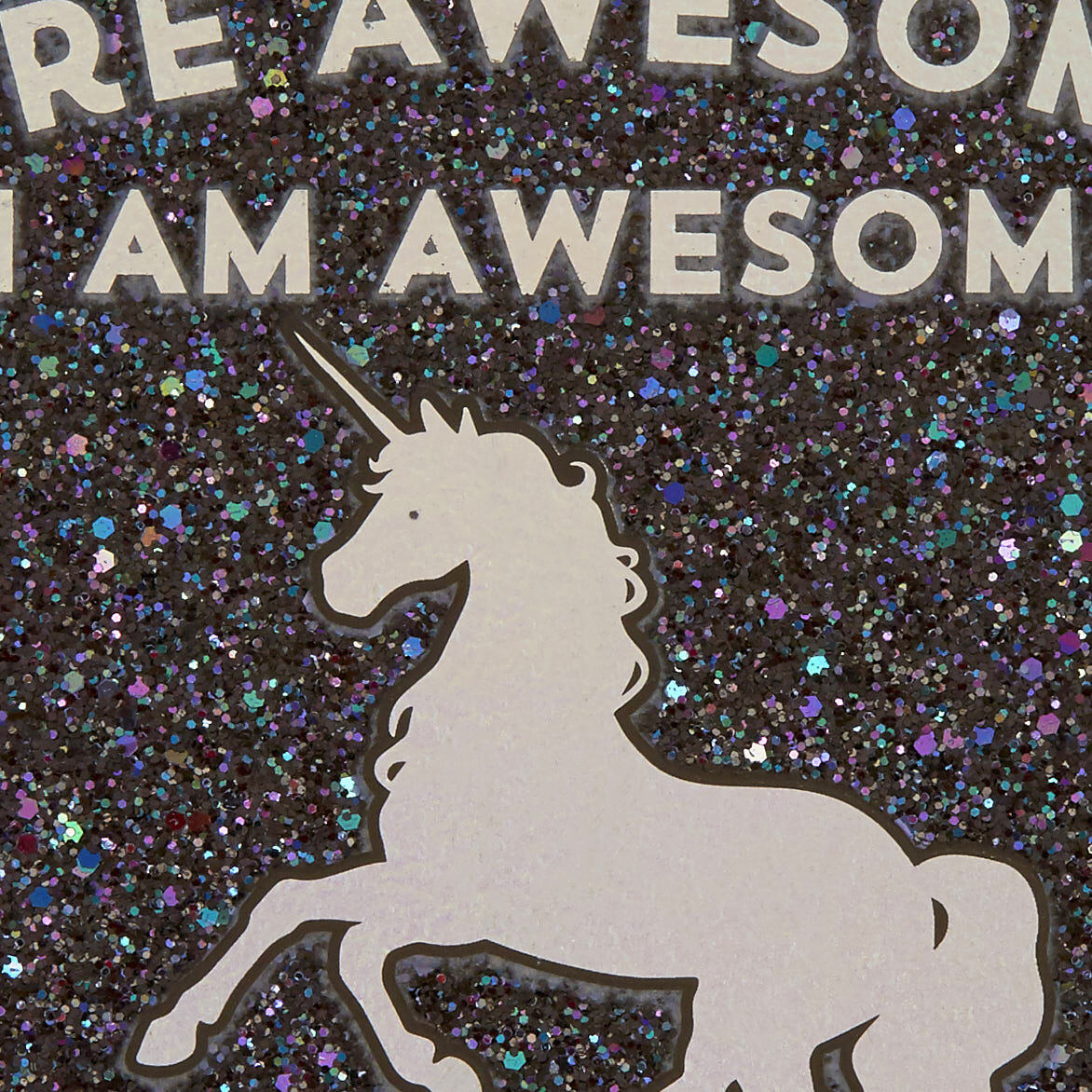 Unicorns are Awesome Glitter Wall Canvas,
