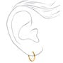 C LUXE by Claire&#39;s 18k Yellow Gold Plated Graduated Hoop Earrings - 2 Pack,