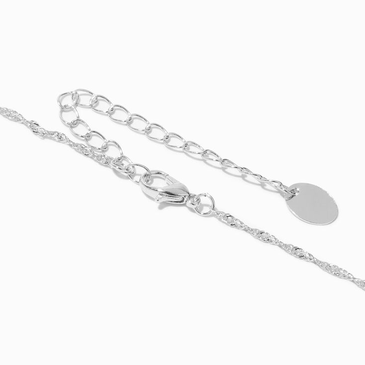 Silver-tone Delicate Twisted Necklace,