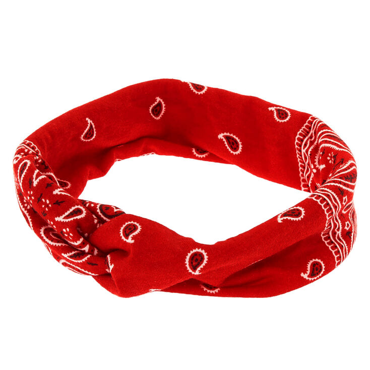 Claire's Bandeau tressé style bandana rouge