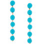 3&quot; Thread Wrapped Ball Drop Earrings - Turquoise,