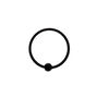 Anneau de piercing de nez perl&eacute; 22&nbsp;g couleur argent&eacute;e - Noir,
