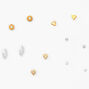 Mixed Geometric Stud Earrings - 6 Pack,
