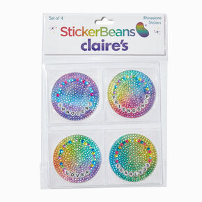 StickerBeans&reg; x Claire&#39;s Friendship Bracelet Rhinestone Sticker Set - 4 Pack,
