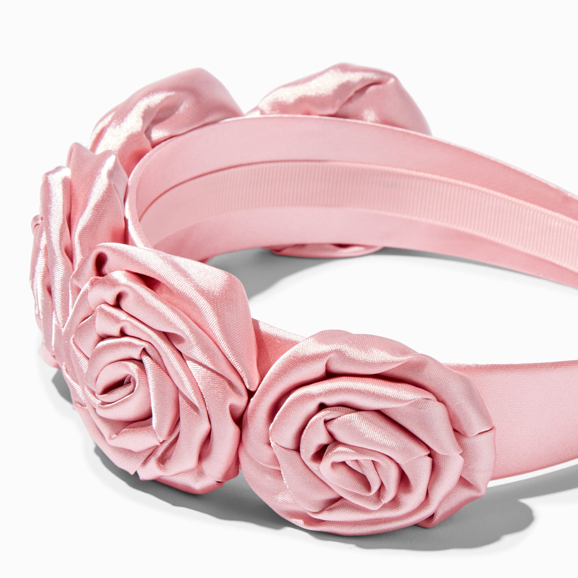 View Claires Blush Roses Floral Headband Pink information