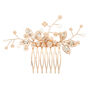 Blush  Pearl Flower Hair Comb,