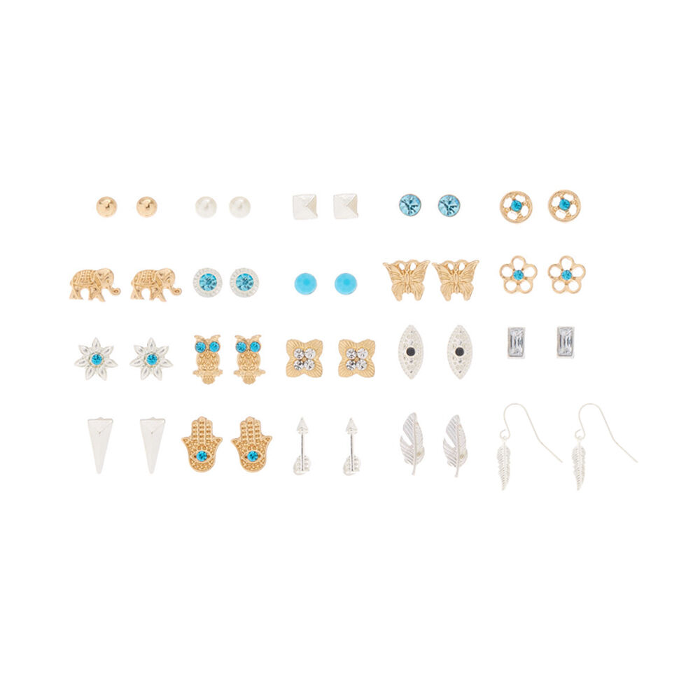 20 Pack Festival Stud Earrings