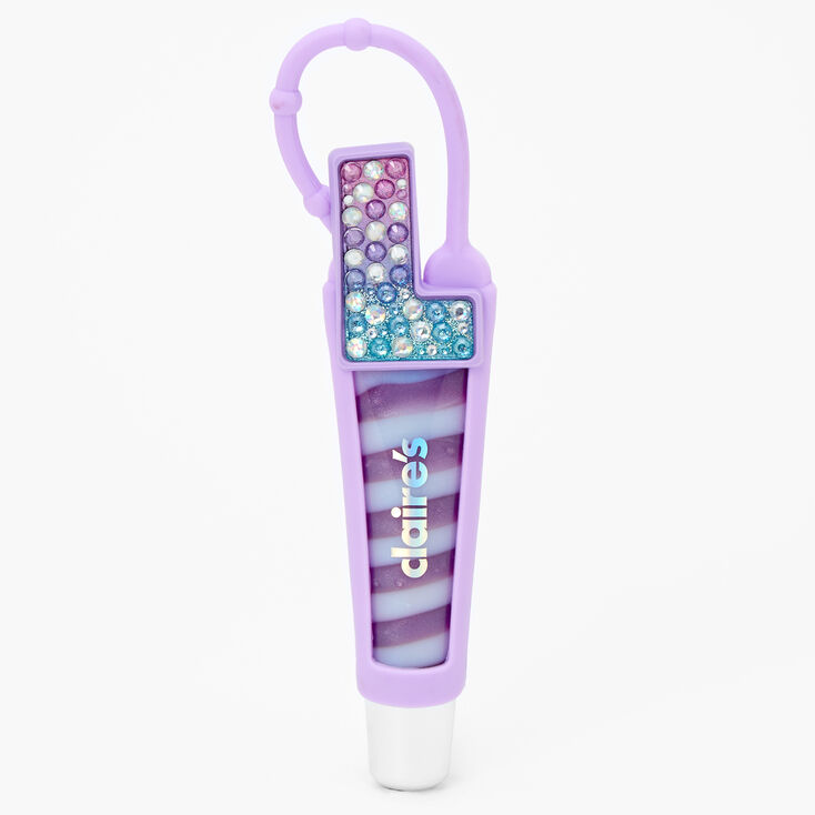 Initial Lip Gloss Tube - Purple, L,