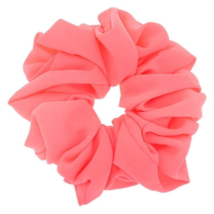 Giant Hair Scrunchie Neon Pink Claire S Us