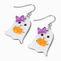Glittery Ghost Drop Earrings,