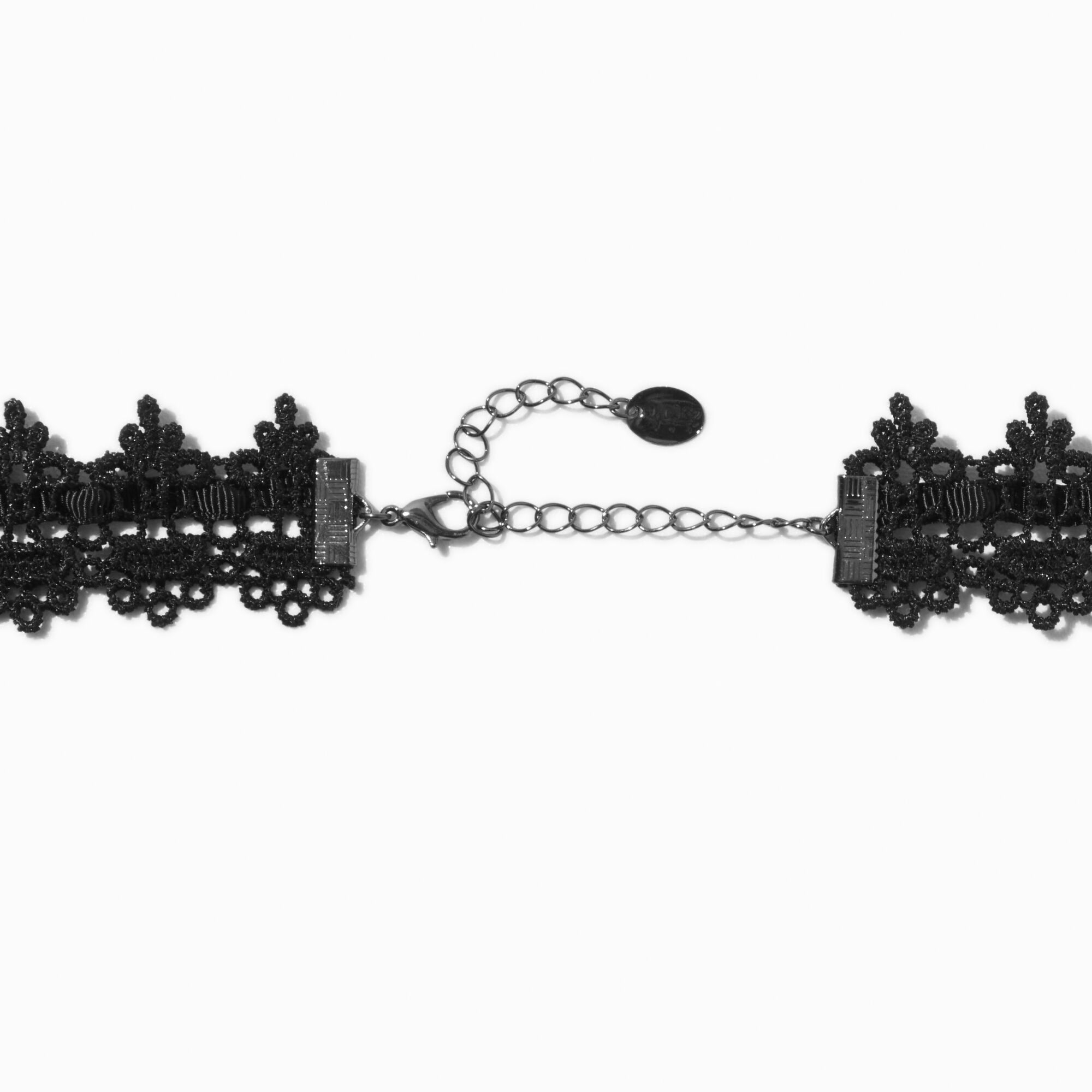 Black Ribbon Bow Choker Necklace ,