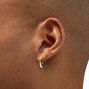 Titanium 12MM Silver &amp; Gold Hoop Earrings,