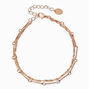 Gold Twisted Chain Link Multi Strand Anklet,