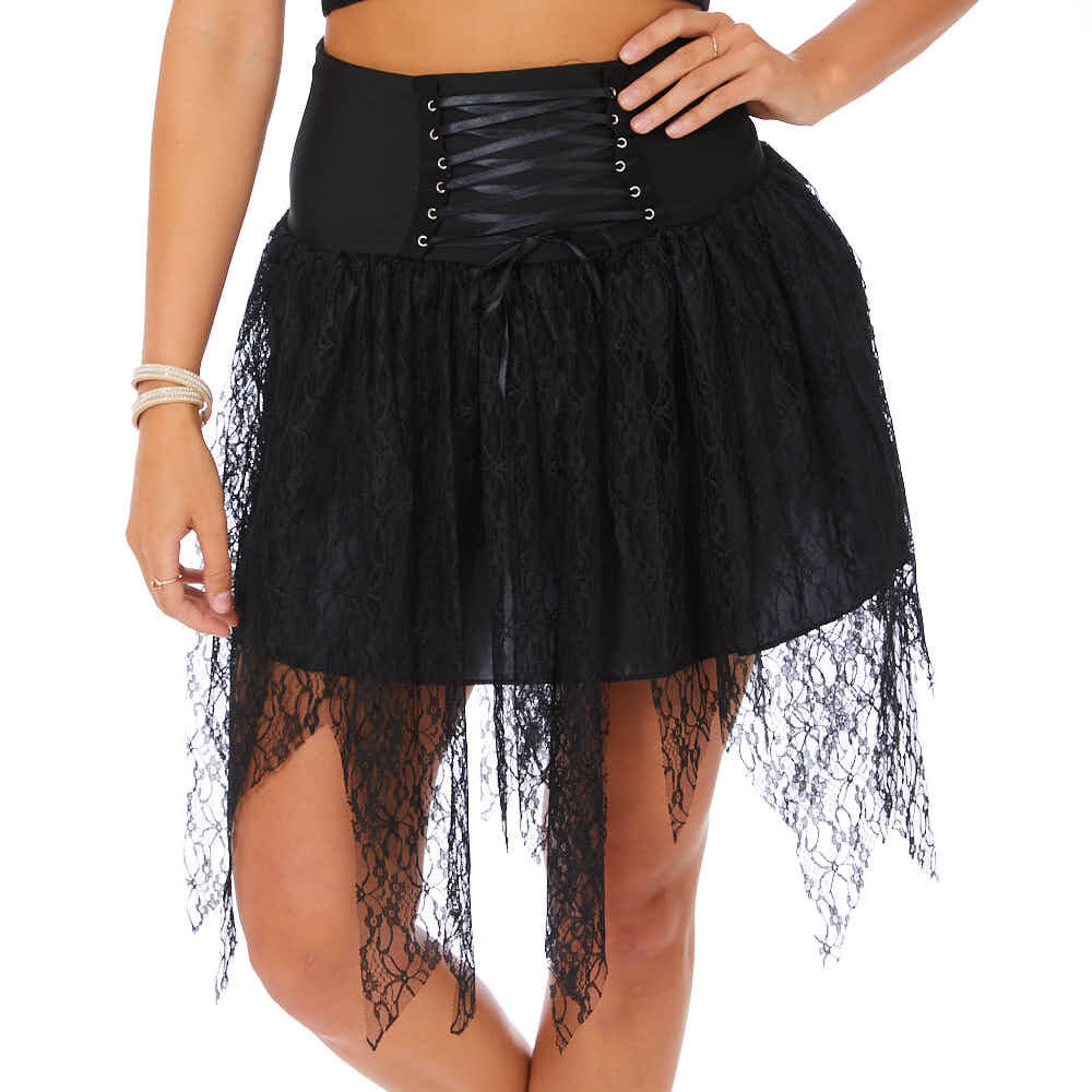 Black lace tutu skirt discount