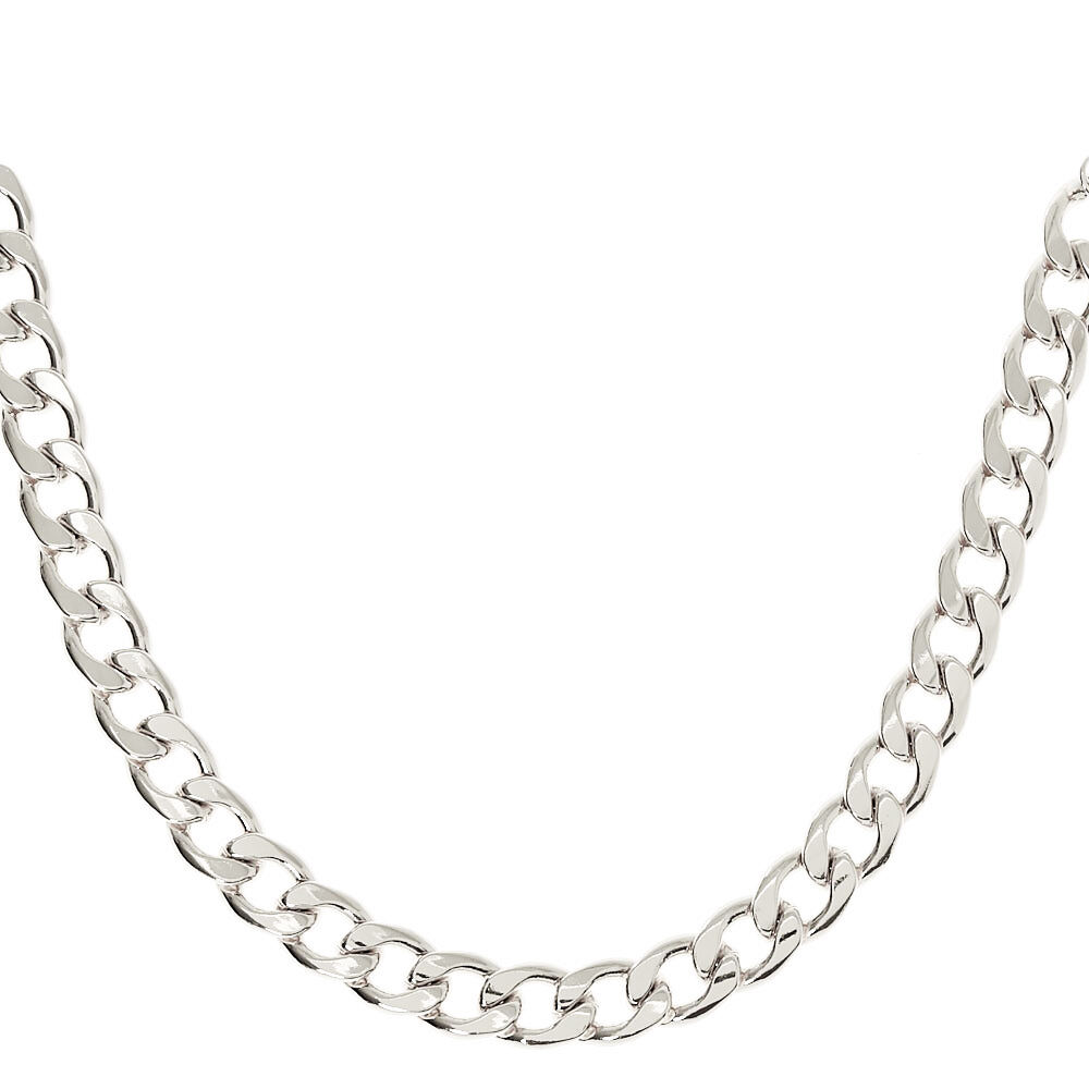 Silver Chunky Chain Necklace,
