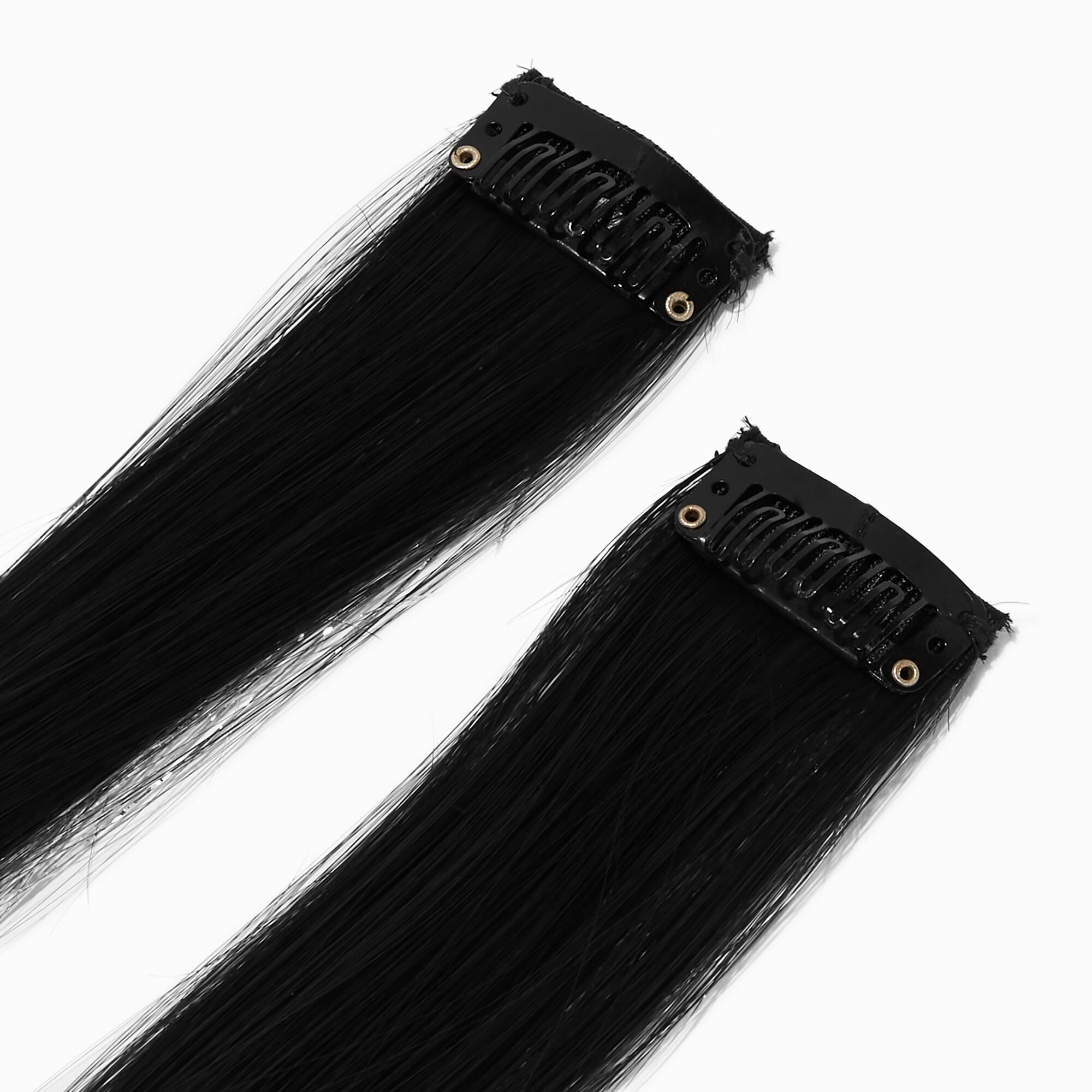 Mini Spiders & Tinsel Halloween Faux Hair Clip In Extensions - 2 Pack,