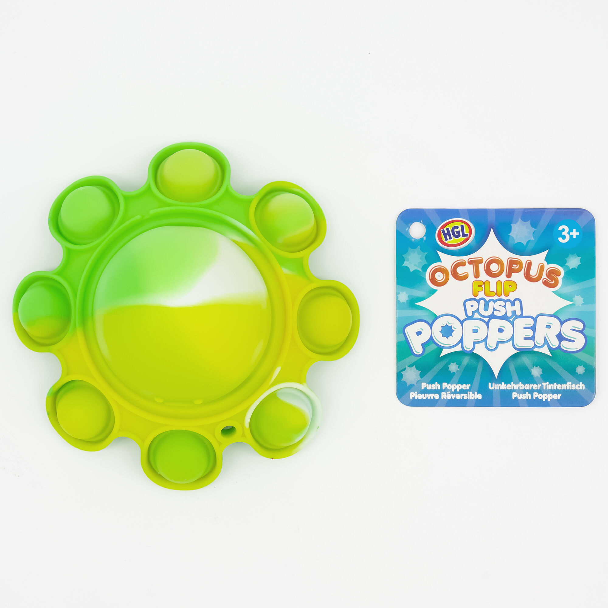 Octopus Flip Push Poppers Fidget Toy – Styles May Vary,