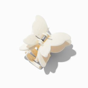 Cream Butterfly Medium Hair Claw,