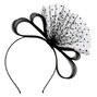 Polka Dot Bow Fascinator Headband - Black,