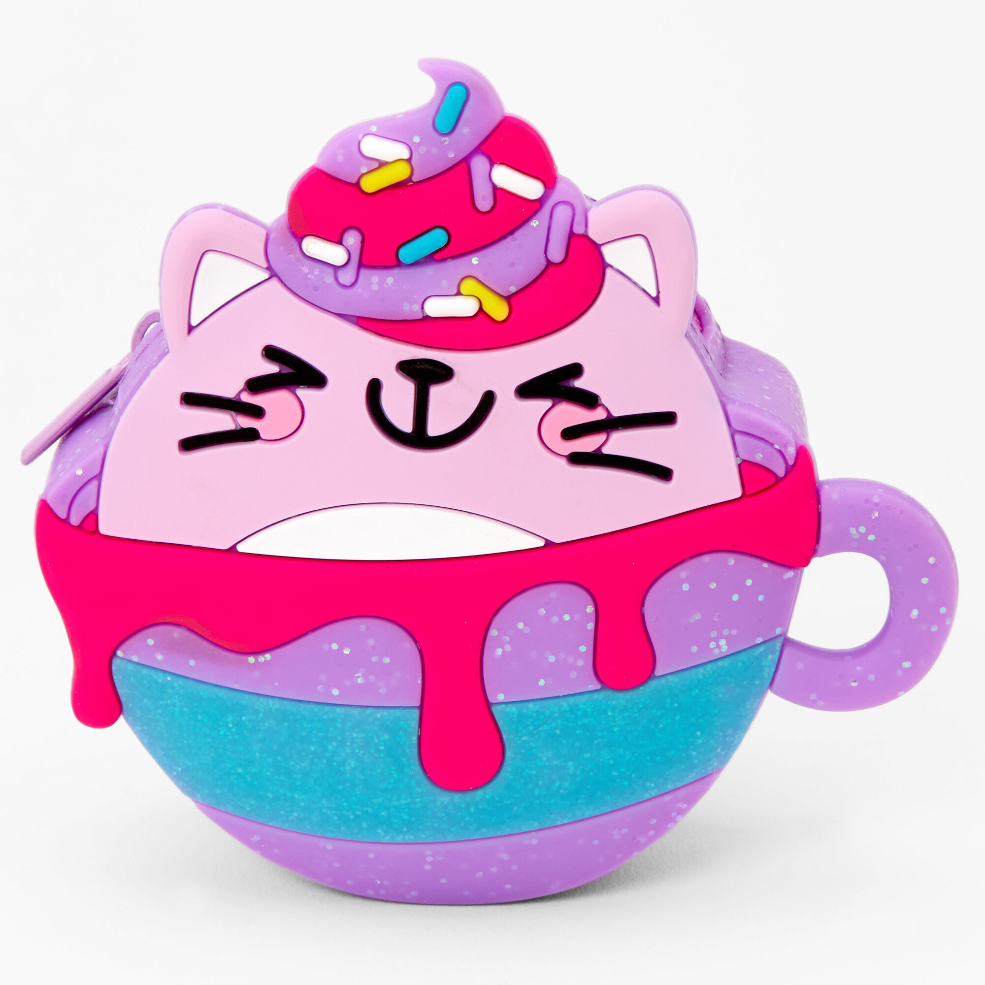 Purple Cat Cupcake Jelly Coin Purse,