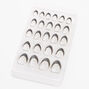 Black French Stiletto Press On Vegan Faux Nail Set - 24 Pack,