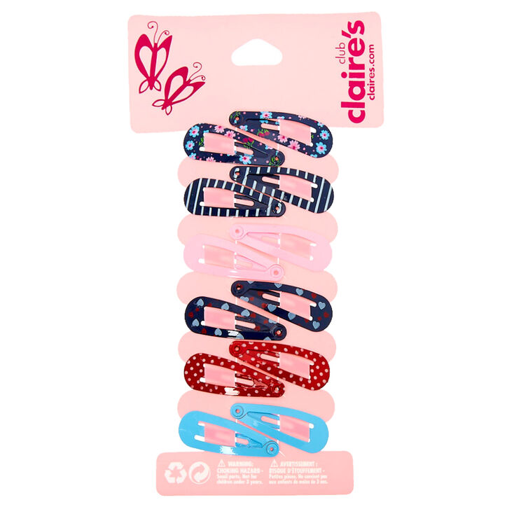 Claire's Mini barrettes clic clac à nœud Club Claire’s - Lot de 12