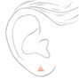 18kt Gold Plated Triangle Stud Earrings - Pink,