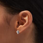 Sterling Silver Multicolored Crystal Unicorn Stud Earrings,